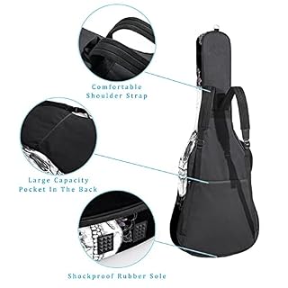 Housse de Guitare, Euit de Guitare en Tissu Oxford Impermeable avec Sangles Reglables pour 42″41″40″ Guitares Crâne de sucre 108.9×42.9×11.9 cm - Les Beatles, Paul McCartney, John Lennon, RIngo Starr, George Harrison Housse de Guitare, Euit de Guitare en Tissu Oxford Impermeable avec Sangles Reglables pour 42"41"40" Guitares Crâne de sucre 108.9x42.9x11.9 cm – Image 3