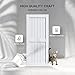 EaseLife 36 x 84 inch White Barn Door with 6.6FT Sliding Door Hardware Kit Included & Handle,Solid Wood Covered with Waterproof PVC Surface,DIY Assemblely,Easy Install,H-Frame,Fit 32-34in Wide Opening
