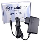 Trade-Shop 12V 1,25A Netzteil/Ladegerät/Ladekabel kompatibel mit Philips LFH0155 LFH 0155 710 720 725 730 9750 Diktiergerät