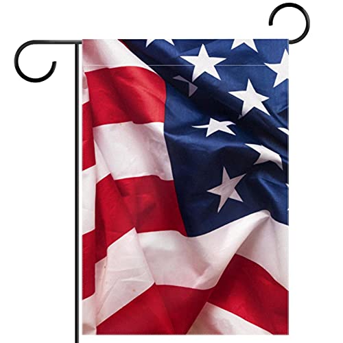 Drapeau de bienvenue anti-décoloration motif double face en polyester de jardin