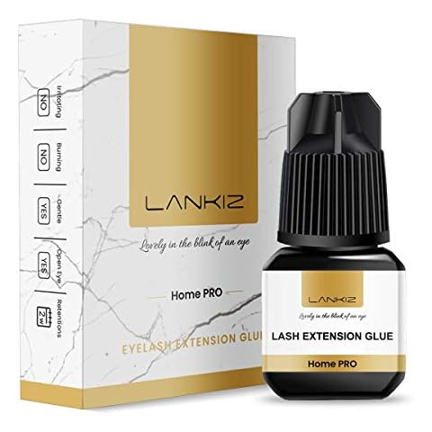 LANKIZ Individual Lashes Glue Home DIY Eyelash Extension Glue, 14 Days Retention Self Application Cluster Lash Glue DIY Lash Extension at Home, Semi Permanent Lash Adhesive for Sensitive and Beginners Cover