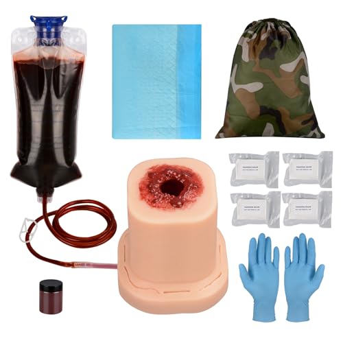 Image of Gunshot Wound Packing Training Kit, Stop The Bleeding Trainer, Bleed Control Training Kit for Medical Classes - Carrying Bag