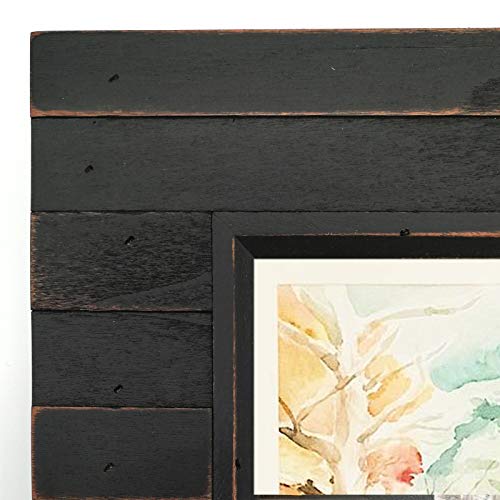 Eosglac 4x6 Collage Picture Frame Distressed Black, 3-Opening Timbermount Rustic Photo Frame with Wood Siding Look, Wall Mounting Display
