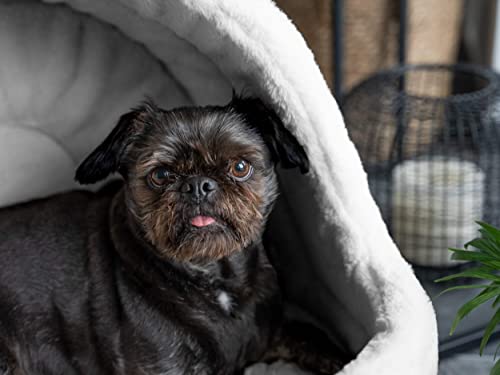 TrendPet LunaHome Kuschelhöhle für Hunde und Katzen und grau und beige (Grau)