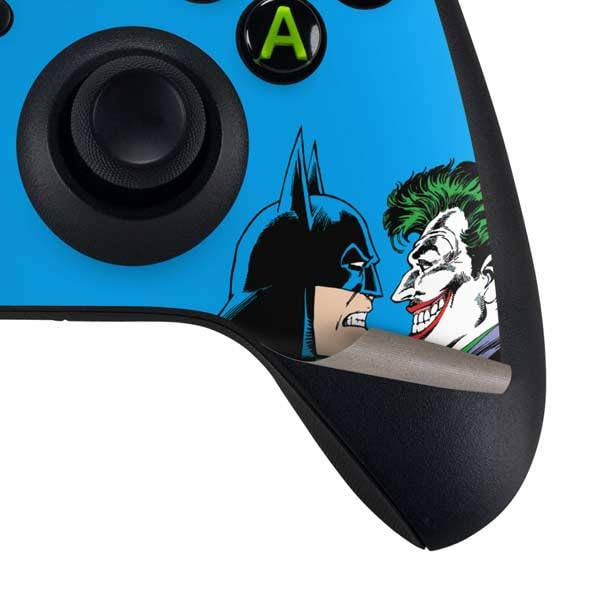 Skinit Decal Gaming Skin Compatible with Xbox Series X Bundle - Officially Licensed DC Comics The Joker vs Batman Vintage Art Design