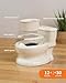 PipNest Realistic Potty Training Toilet - Flushing Sounds, Wipes Storage, Disposable Liners, Easy to Clean for Toddler Boys and Girls, White