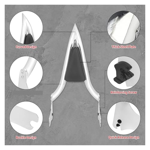 Dossier passager moto argenté haut de gamme pour Electra Glide 1997-2008