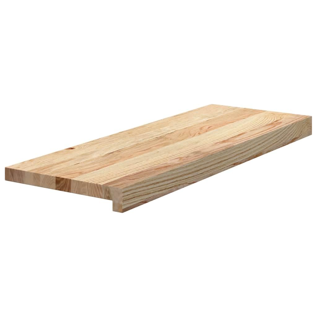 vidaXL Peldaños de escalera 4 uds madera maciza 70x30x2 cm, peldaño de escalera, peldaño de escalera de roble, alféizar de ventana