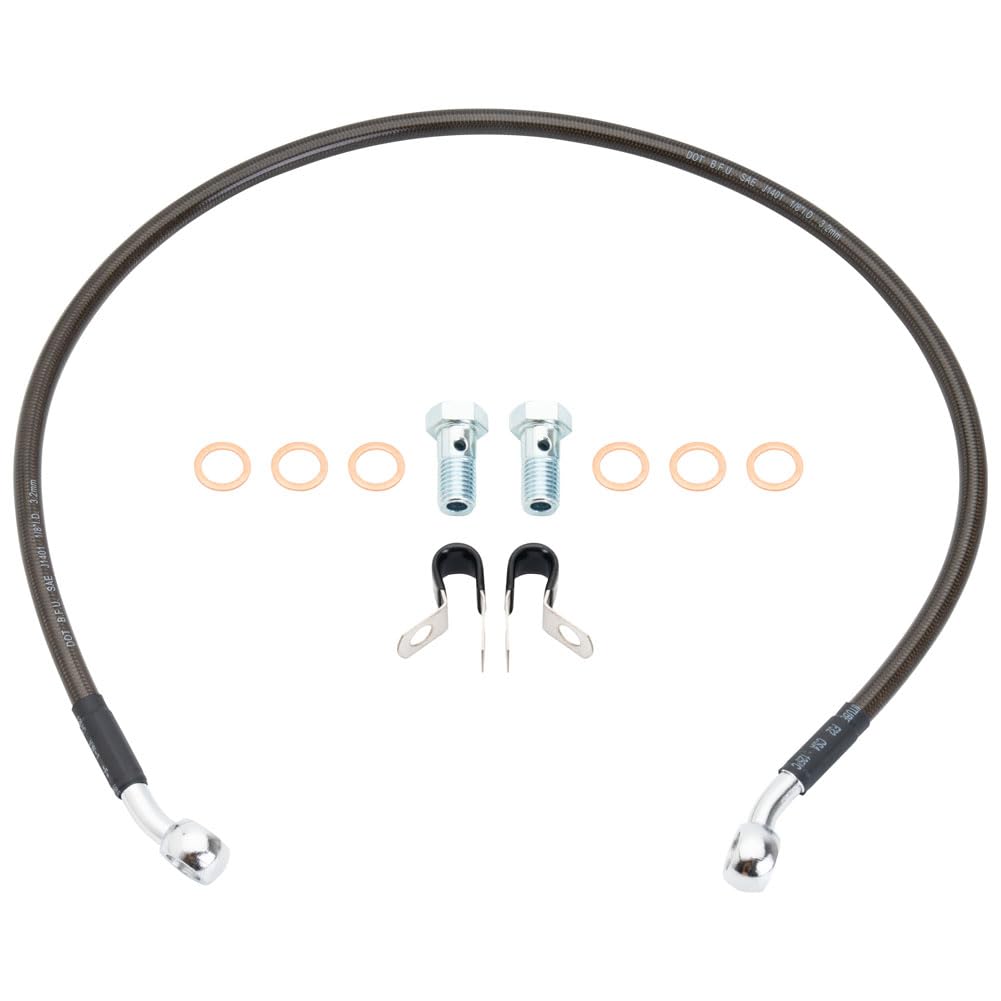 Durite de frein arrière en acier tressé Tusk rigide et durable pour Kawasaki KLR650 2008-2018