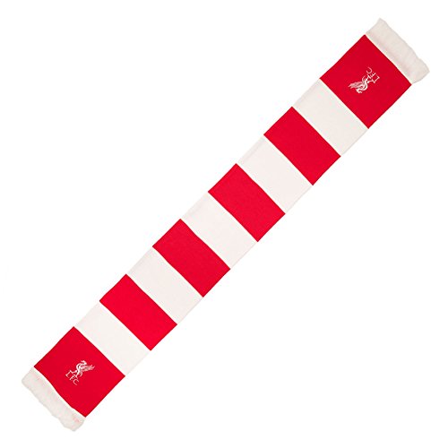 Liverpol FC Red White Liverbird Striped Bar Scarf LFC Official