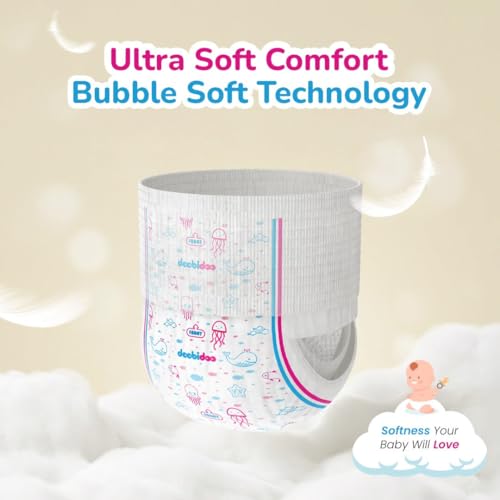 Image of Doobidoo Baby Pants Diapers - L Size | All Round Softness with Bubble Soft Topsheet & Anti-Leak Side Cuffs | High Absorbency for Comfort & Protection (9-14 kg) - Pack of 2 | 28 Count