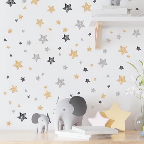 Vinilos Decorativos Estrellas Doradas, Negros y Grises miniatura 4