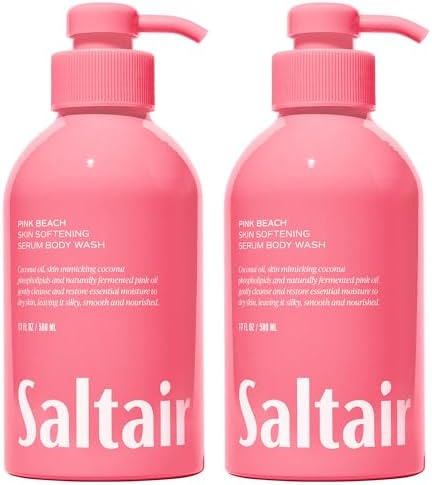 Saltair Body Wash 2-Pack | Pink Beach Hydrating Shower Cleanser | 2x 17oz