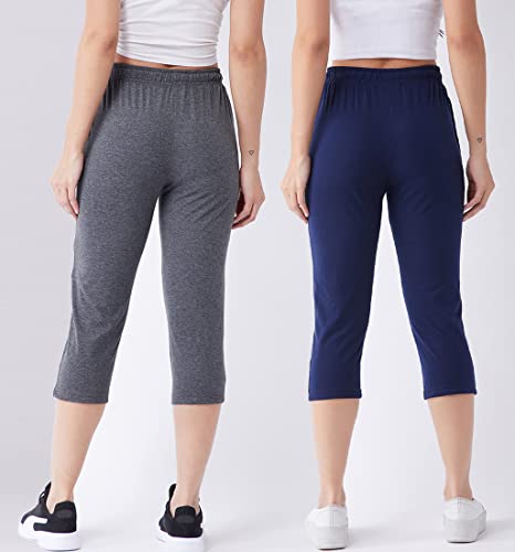 Image of Modeve Women Solid Cotton Blend Capri for summer|| Summer Wear