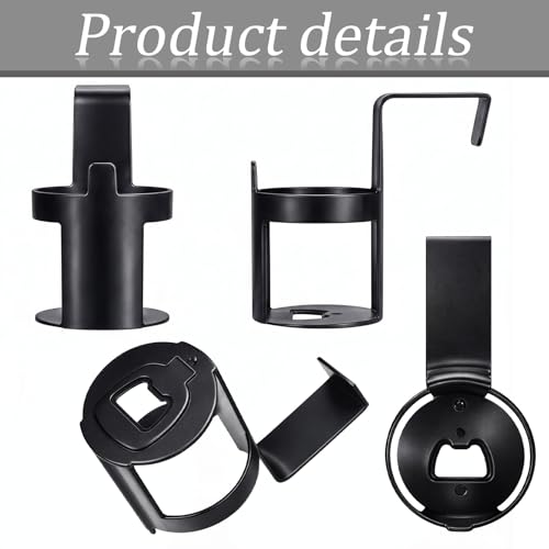 2PCS Portavasos de Auto Universal Negro plástico miniatura 7