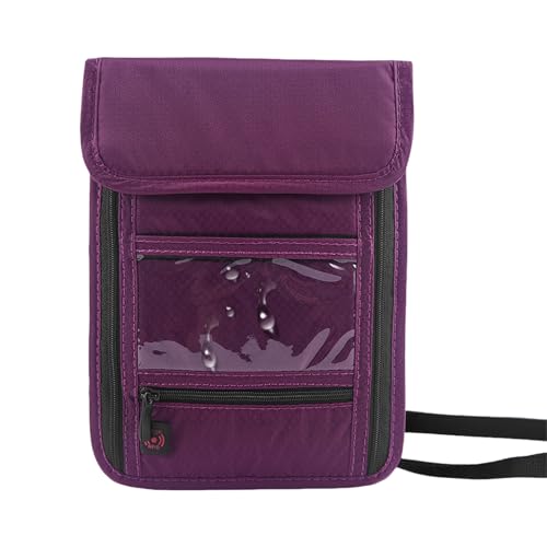 ljhnba Travel Neck Pouches Neck Document Bag Nylon Wallet Antitheft Crossbody Document Bag Hanging Security Neck Stashes Pouches