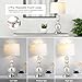 Hamucd 3-Way Dimmable Touch Control Clear Grey Glass Table Lamps Set of 2 with USB A+C for Modern Comtemporary Bedroom Nightstand Living Room Decor(Bulbs Included) (Mercury Silver)