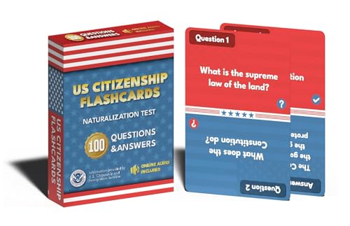 US Citizenship Flash Cards for the 2025 Naturalization Test: 100
