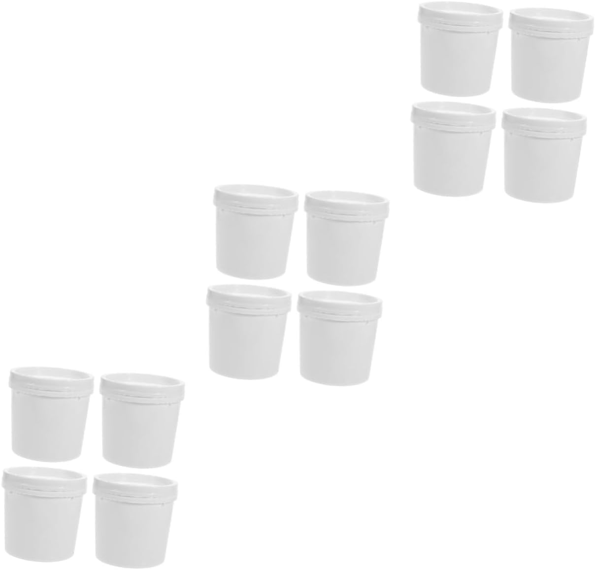 Alipis 12pcs Food-Grade Portable Paint Bucket Lid and Handle Versatile Empty Water Container for Home Camping and Storage Needs