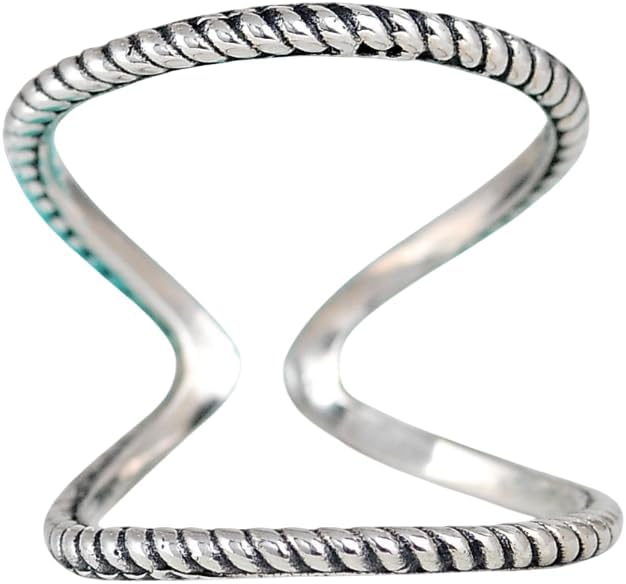 Simple Knuckle Ring Sterling Silver 925 Ring For Women Simple Midi Ring Handmade Twisted Knot Ring For Wedding Engagement Promise Gift For Her Splint Swan Ring By LBV