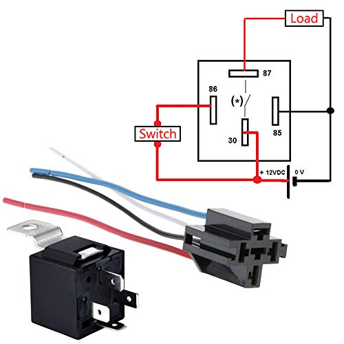 Esupport Car Relay Dc 12V 40A Spst 4Pin Switch Socket Plug Wire Harness Automotive Boat Pack Of 5 #TOP2