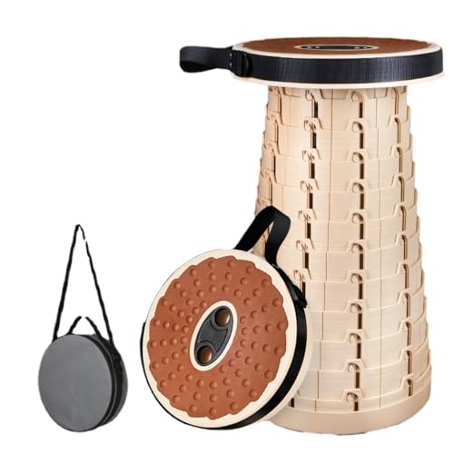 Portable Teles Soft Vinyl Stool - Telescoping with Storage Bag for Fishing, Hiking, Camping,Heavy-Duty