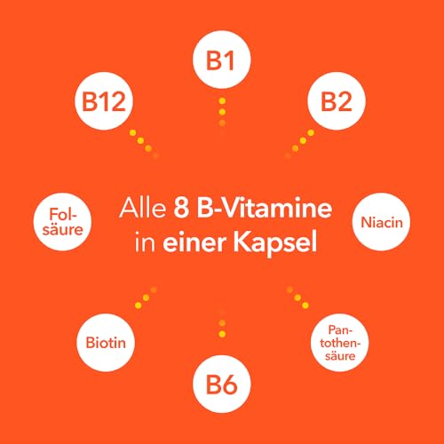 Vitamin B-Komplex-ratiopharm® Hartkapseln: Kombipräparat mit allen 8 B-Vitaminen. Für Energie* und Vitalität**, 60 Kapseln