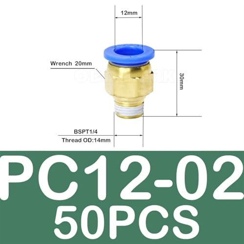 Accesorio neumático de alta precisión con rosca 1/2 y conector de aire PC4 2