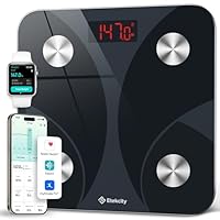 Etekcity Scales for Body Weight, High Precision 0.1lb Bathroom Digital Weighing Scale with App& Bluetooth, Smart Body Composition Monitor for BMI, Fat Percentage, Muscle Mass, Ash-black