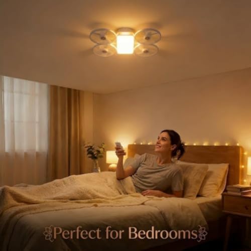 Solución compacta de ventilador con luz y mando para espacios pequeños 2