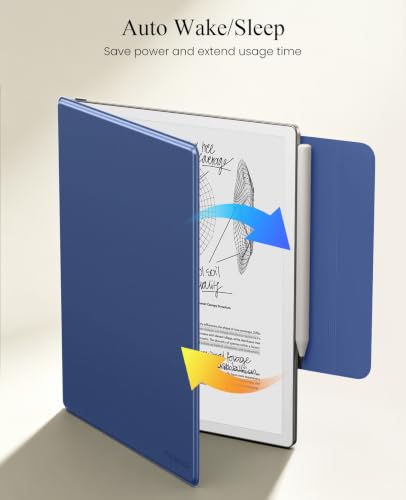 Image of MoKo Case for Remarkable Paper Pure 10.3 inch 2026 with Pen Holder, Navy Blue