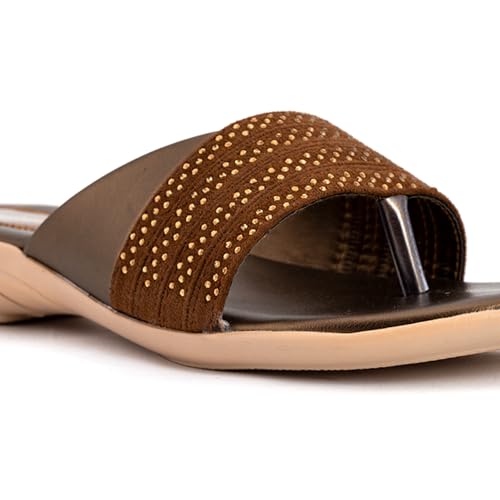 Image of Khadim's Synthetic Beige Slip-On Heels For Women