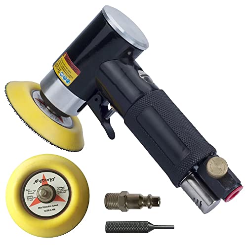 2/3 inch Air Random Orbital Sander, Pneumatic Angle Sander Eccentric Polishing Machine Air Grinder 15000RPM