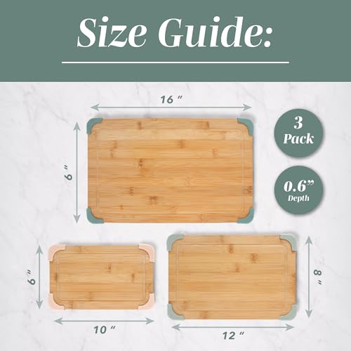 Set de 3 Tablas de Cortar Antideslizantes de Bambú miniatura 3