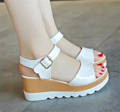 Womens Open Toe Wedge Sandals Fashions Adjustable Ankle Buckle Sport Sandal Bohemian Summer Slip-On Light Driving Walking Beach Shoe3