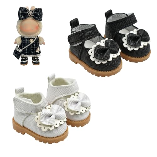 QIXINGWISE 2 Pairs Doll Shoes for 15cm 17cm Lububu Doll's Accessories
