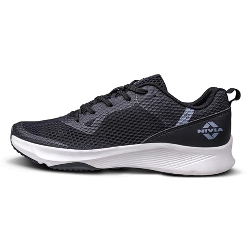 Image of Nivia Hawks 2.0 Running Shoes for Men, Lightweight Breathable Mesh Upper, Duofoam Cushioning, Flexible Rubber Outsole for Comfort & Grip, Ideal for Running, Training & Gym