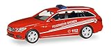 Material: Kunsstoff Herpa 093583 MB Mercedes Benz C-Klasse T-Modell Feuerwehr Bremen 1:87 Neu