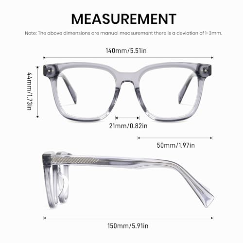 Image of Cyxus Women Acetate Frame Blue Light Blocking Glasses Men Computer Eyewear for Eye Strain Relief & Anti-Migraine