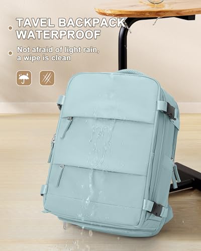 Image of coowoz Large Travel Backpack Carry On for Women Man Gym Backpacks with Laptop Compartment Mochila de Viaje Teacher Personal Item Backpack Rucksack Airplane Accessories Must Haves Blue