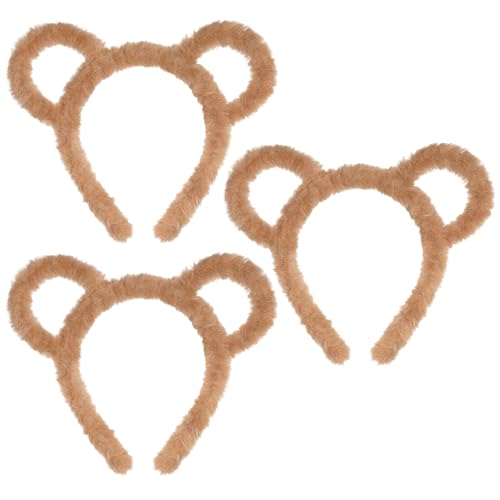 JTYKUYR 3pcs Chipmunk Ears Headband Halloween Mouse Ears Fuzzy Mouse Headband Cosplay Animal Costume