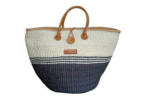 Bolso Tote de Cesto Tejido en Sisal Balance Tri Stripes miniatura 1