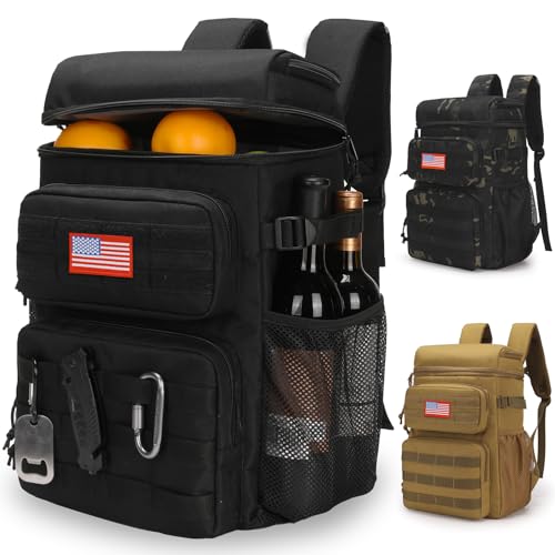 Image of Tactical Backpack Cooler,Soft Lightweight Leakproof Cooler Backpack,Insulated Cooler Bag,Portable Soft Cooler Bag Waterproof for Beach, Travel, Camping, Picnic, Hiking