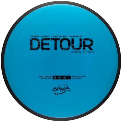 MVP Disc Sports Neutron Detour James Conrad Edition Disc Golf Midrange (170-175g / Colors May Vary) Cover