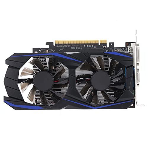 Vbestlife Computer Graphics Card, Computer GPU Game Graphics Card 128bit 4GB DDR5 700MHz Automatic Recognition Fit for Dual Fan Desktop Computer
