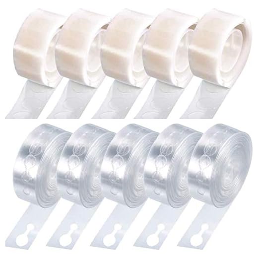 Guirnalda de Globos, Kit de 10 Cintas para Arco de Globos, 5 Tiras con Adhesivo y 5 con Agujeros, Decoración de Fiesta de Cumpleaños Bautizo Graduación.