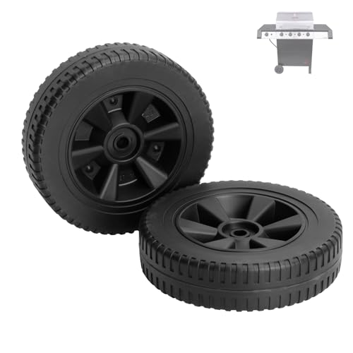 Image of 7 Inch G437-0037-W1 Grill Wheels Replacement Parts for Charbroil Various Models 463377319 463352521 463365021 469335115 463436415 463340516 Kenmore 415.16123800 Thermos 466360113, 2-Pack
