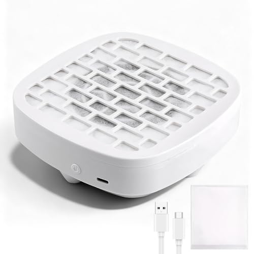 uinnossvc Nail Dust Collector Compact Vacuum Fan Dust Collector Electric Dust Suction Machine with 10 pcs Filter Acrylic Nail Polishing for Home Use for Nail Studio Home