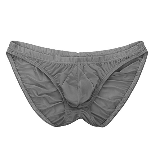 Summer Code Men's Sexy Bikini Brief Elastic Silky Ruched Back Underwear Swimwear2