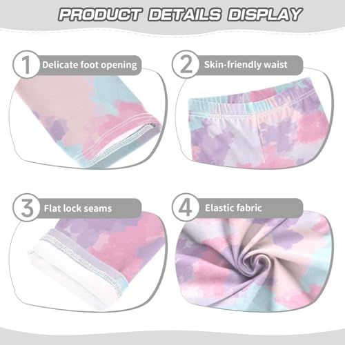 Tie Dye Girls Leggings,Workout Leggings for Girls Toddler Athletic Leggings Size for 3-10T3
